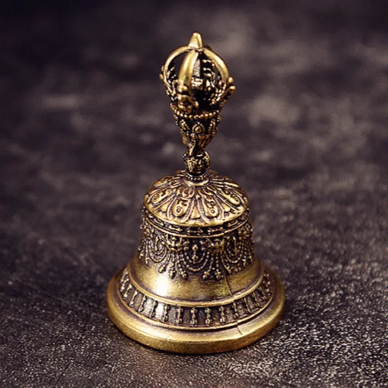 Tibetan Bronze Decorative Bell with Keychain