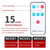 A remote control panel for a solar powered motion sensor security light showing options to turn the light on or off