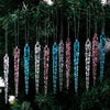 Acrylic Icicle Christmas Tree Ornaments (Set of 12)