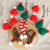 Festive Mini Santa Hat & Scarf Wine Bottle Topper Set