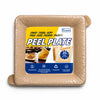A package of 20 peel-off disposable kraft paper plates with branding and usage instructions.