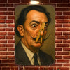 A vintage funny art parody metal tin sign featuring a close-up portrait of an old man with exaggerated features.