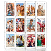 A collection of six clear acrylic magnetic photo frames featuring diverse women and a man.