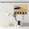 Wooden Wall Key Holder with Shelf