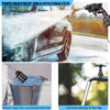 Demonstration of two ways of drawing water: spraying a car and connecting directly to a tap.