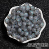 8mm Multicolor Glitter Resin Beads - 50 Pack for Jewelry Making