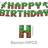 A banner spelling HAPPY BIRTHDAY made of pixel art green cacti and brown wood textures.