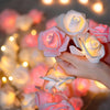 LED Rose Flower String Lights - 3M, 20 Lights, Multi-Color
