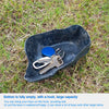 A black garden key hiding stone with a hook and large capacity for storing keys and items.