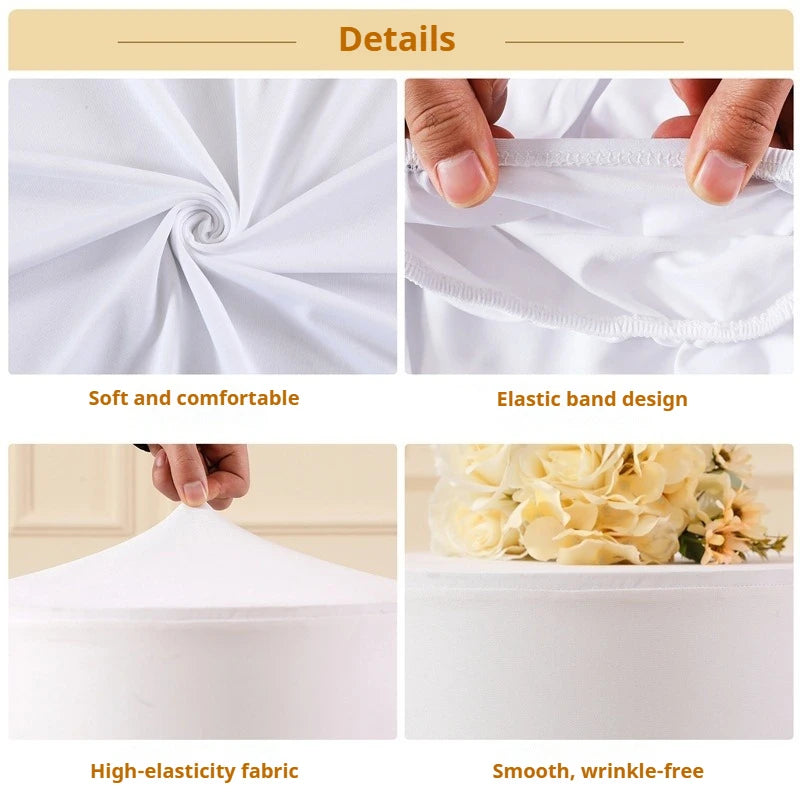 Details of an elastic band design fabric used for cylinder stand covers, highlighting softness, elasticity, and smooth finish