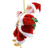 Climbing Santa Claus Christmas decoration with light-up features, featuring a smiling Santa face and red suit.