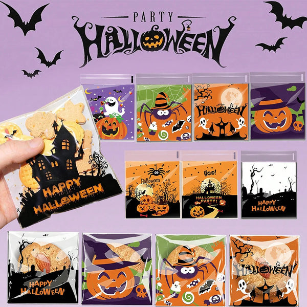 Halloween Candy Treat Bags with Food-Safe Adhesive Seal