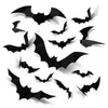 Black PVC bat wall decor for spooky Halloween ambiance