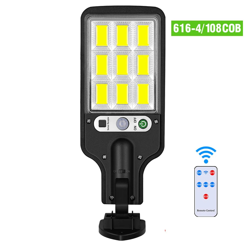 Solar Powered Motion Sensor Wall Light with Remote Control