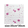 White foam wall panels with pink floral accents for home decor