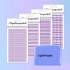 A collection of Light Purple self-adhesive rhinestone embellishments in various sizes and shapes.