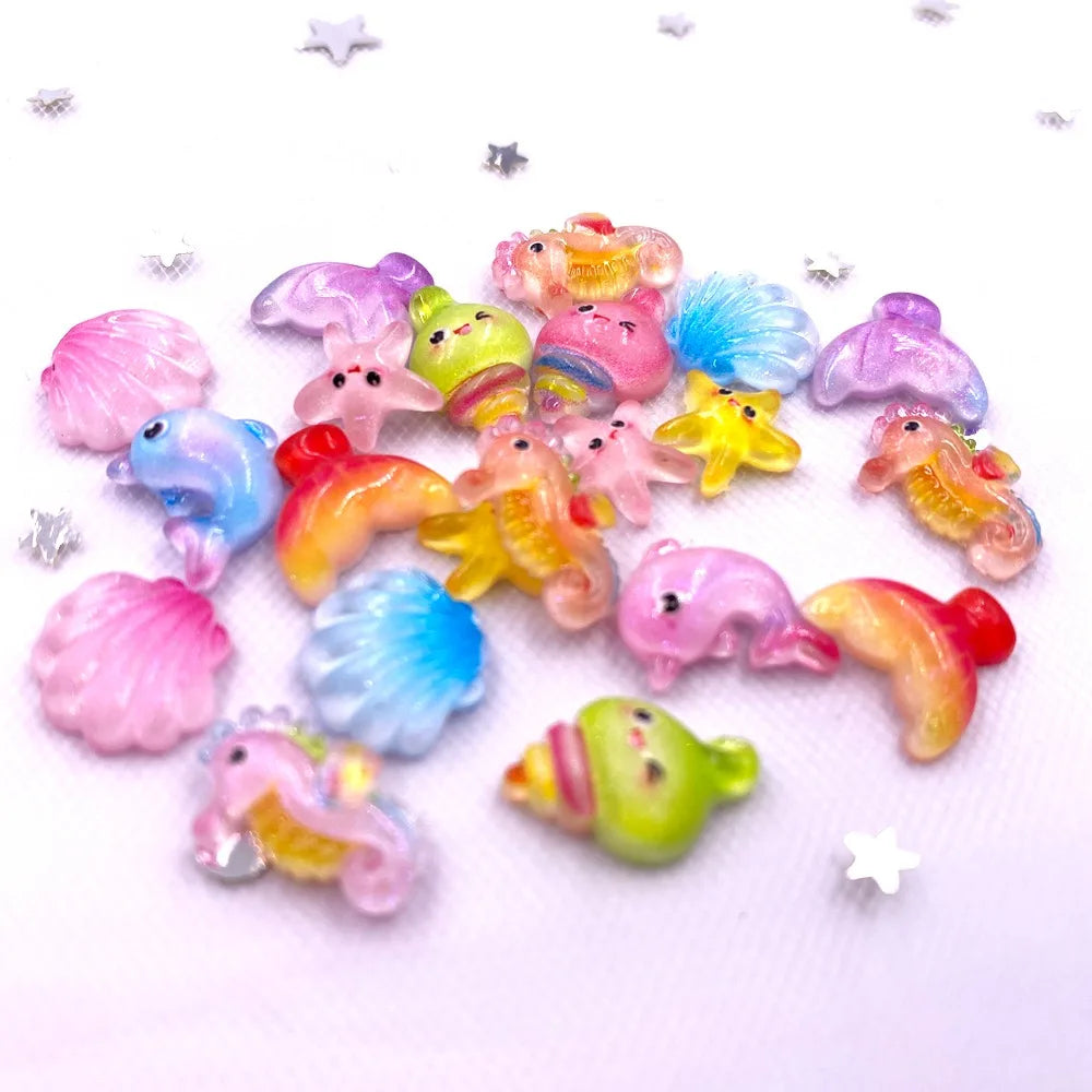 Ocean-Themed Resin Charms for Jewelry and Craft Projects