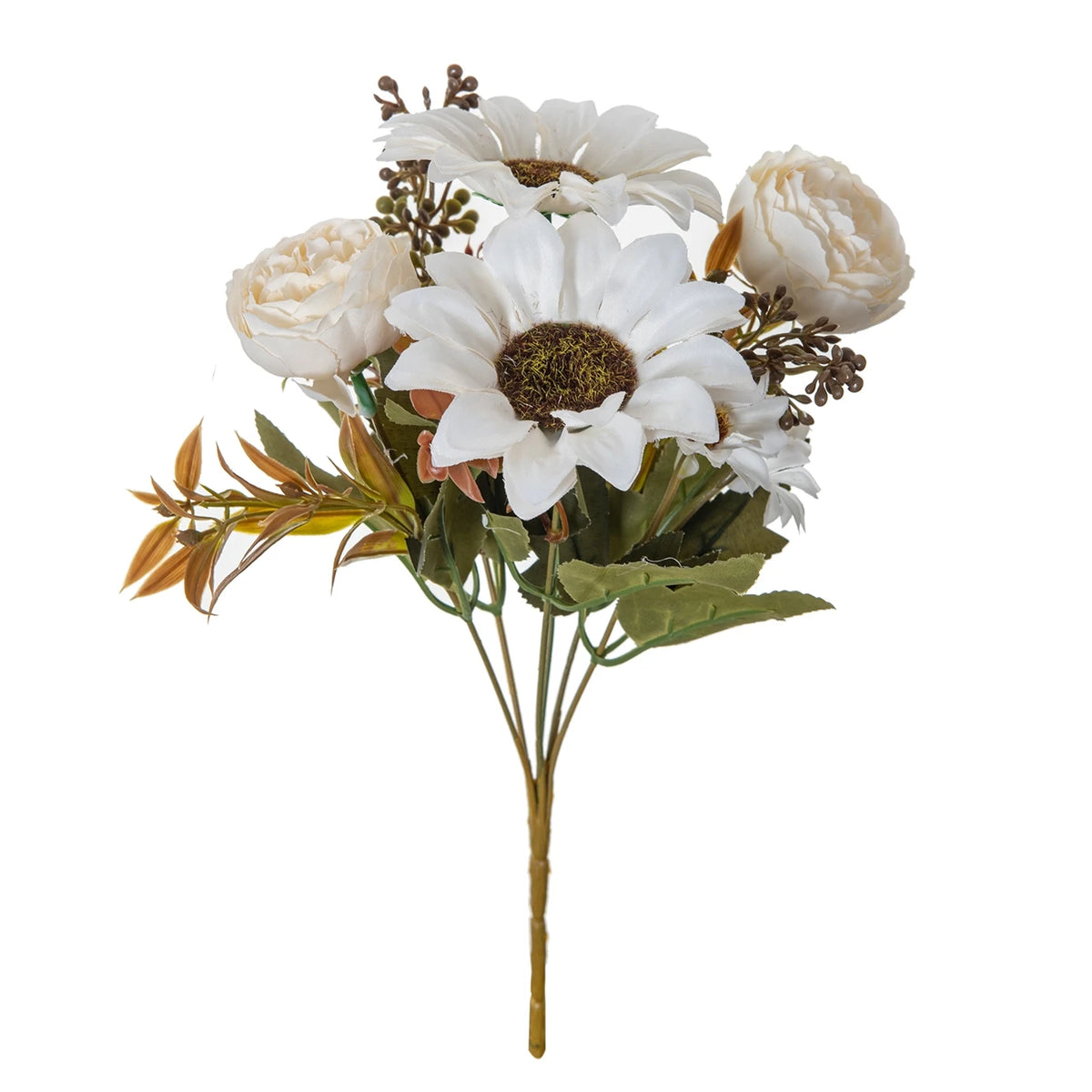 Silk Sunflower Wreath Bouquet for Home & Wedding Décor