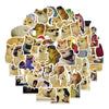 A collection of funny cartoon dog meme decals featuring various breeds and expressions.