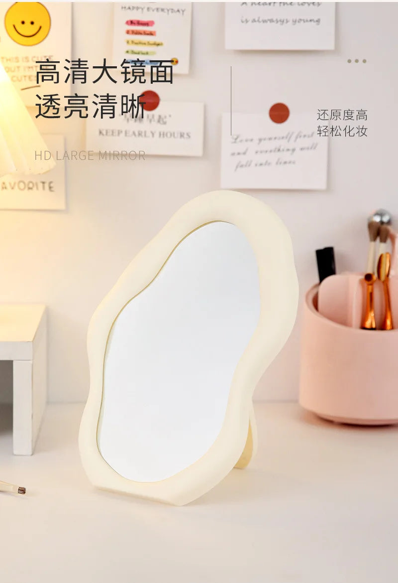 Cloud-Shaped Folding Mirror for Dorm & On-the-Go Beauty
