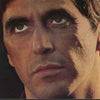 Affiche de film Scarface avec un portrait rapproché d'Al Pacino