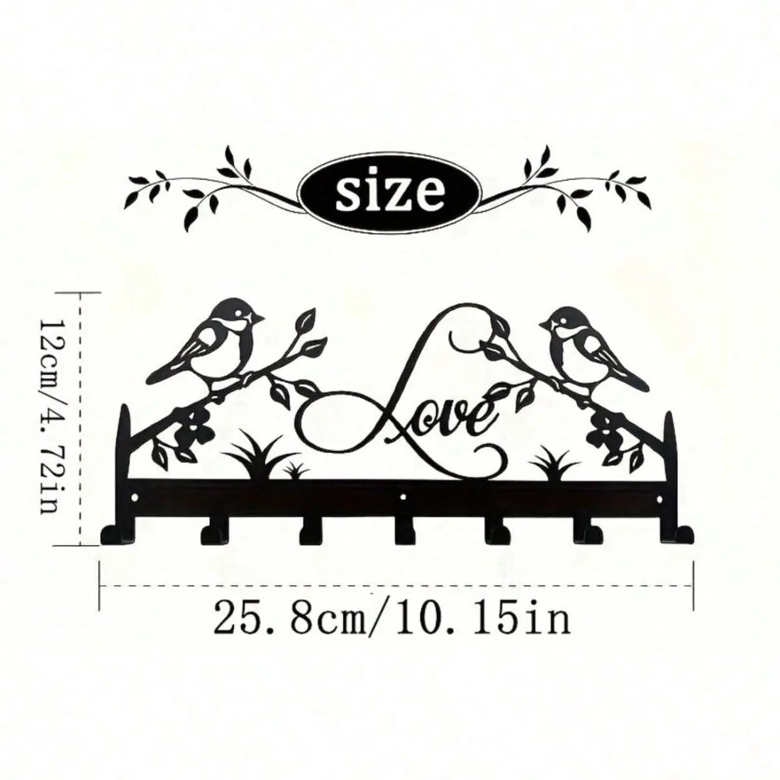 Bird Shaped Wall Hook Key Holder – Rust-Proof Metal Organizer for Keys & Jewelry