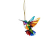 Colorful acrylic hummingbird suncatcher hanging ornament with iridescent wings