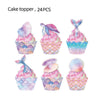 Purple Mermaid Birthday Party Supplies Kit for Girls