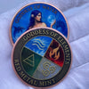 A fantasy art bar featuring a Goddess of Water and a Goddess of Elements, presented in a protective case.