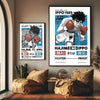 A poster featuring a dynamic illustration of a boxer with red gloves and intense expression, titled Hajime no Ippo 1989.