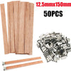 50 chevilles en bois de 12,5 mm x 150 mm pour fabriquer des bougies en cire de soja