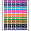A display of waterproof customizable name tags in various colors and styles.