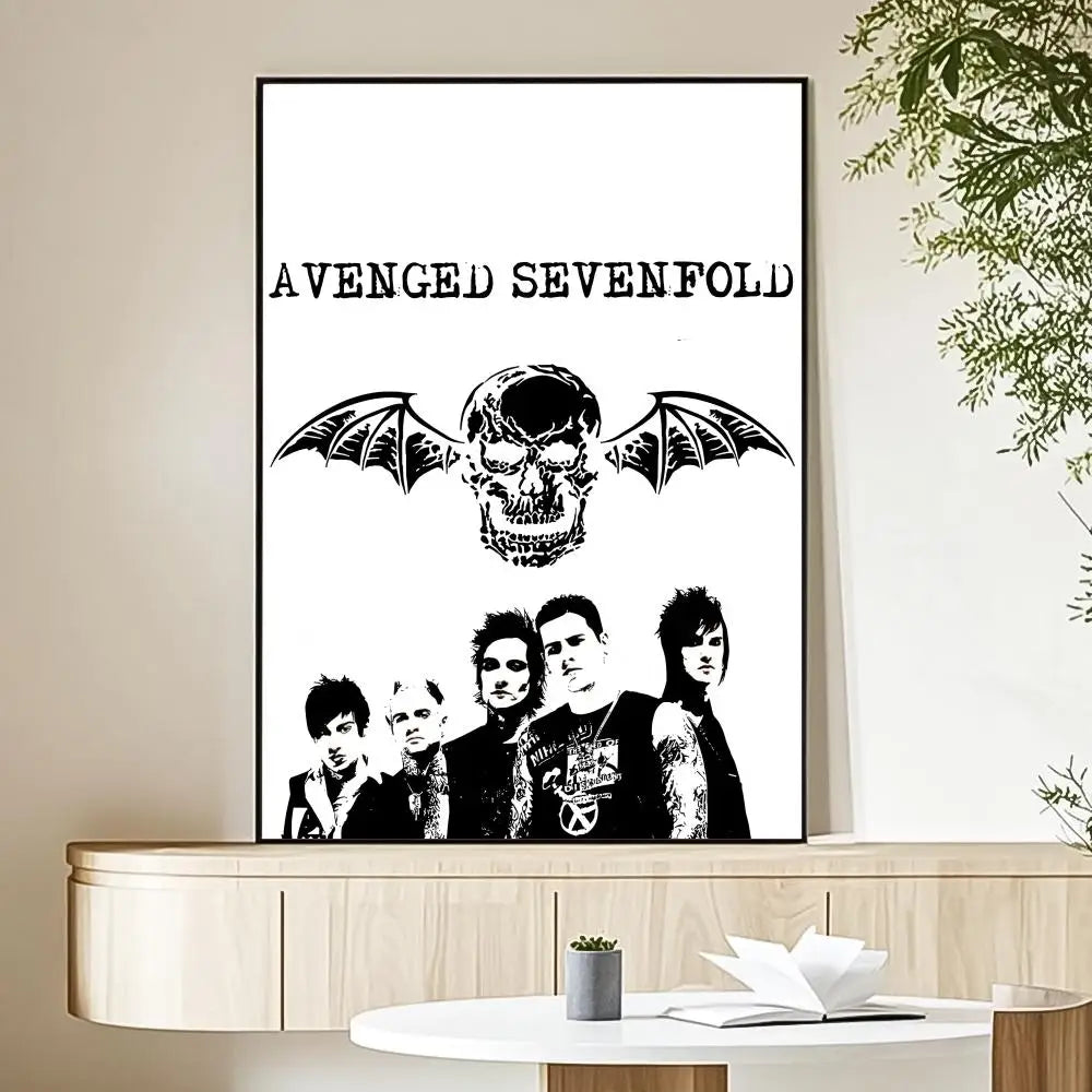 Avenged Sevenfold Band Art Canvas Poster - Eco-Friendly Waterproof Wall Decor