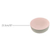 A stack of round pink cardboard cake boards, with a dimension line indicating 25.3cm or 10 inches.