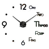 A modern 3D acrylic wall clock showing the numbers 1 through 12 on a white background.
