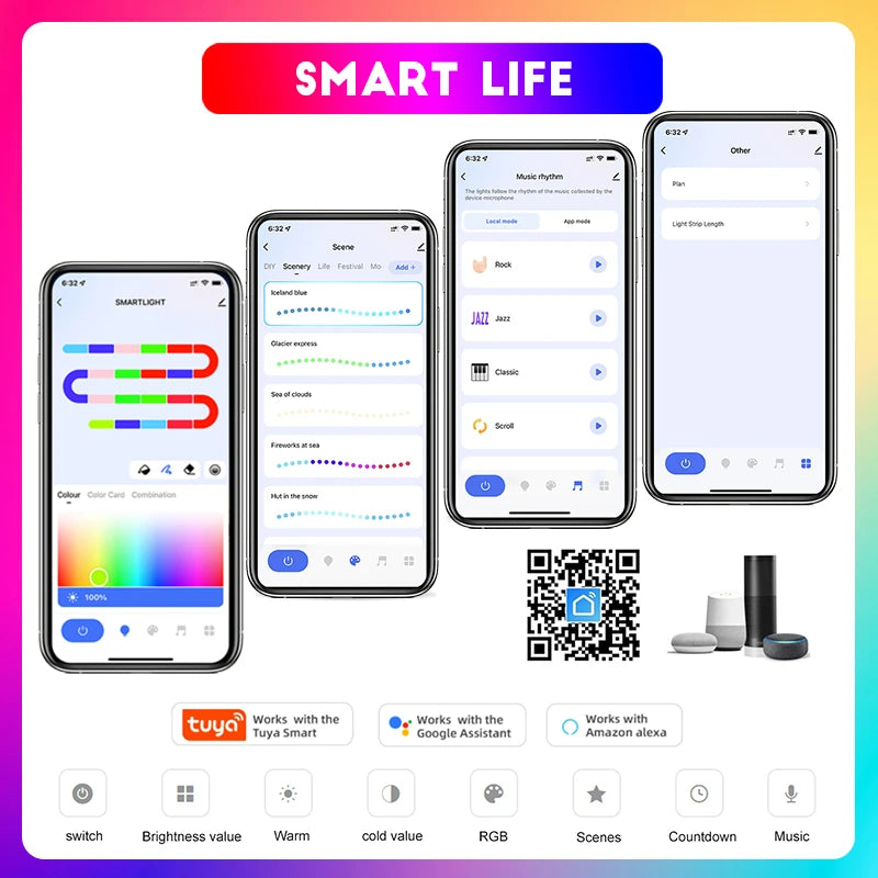 A collection of smart light products including a Smart Light, various light switches, and related accessories.