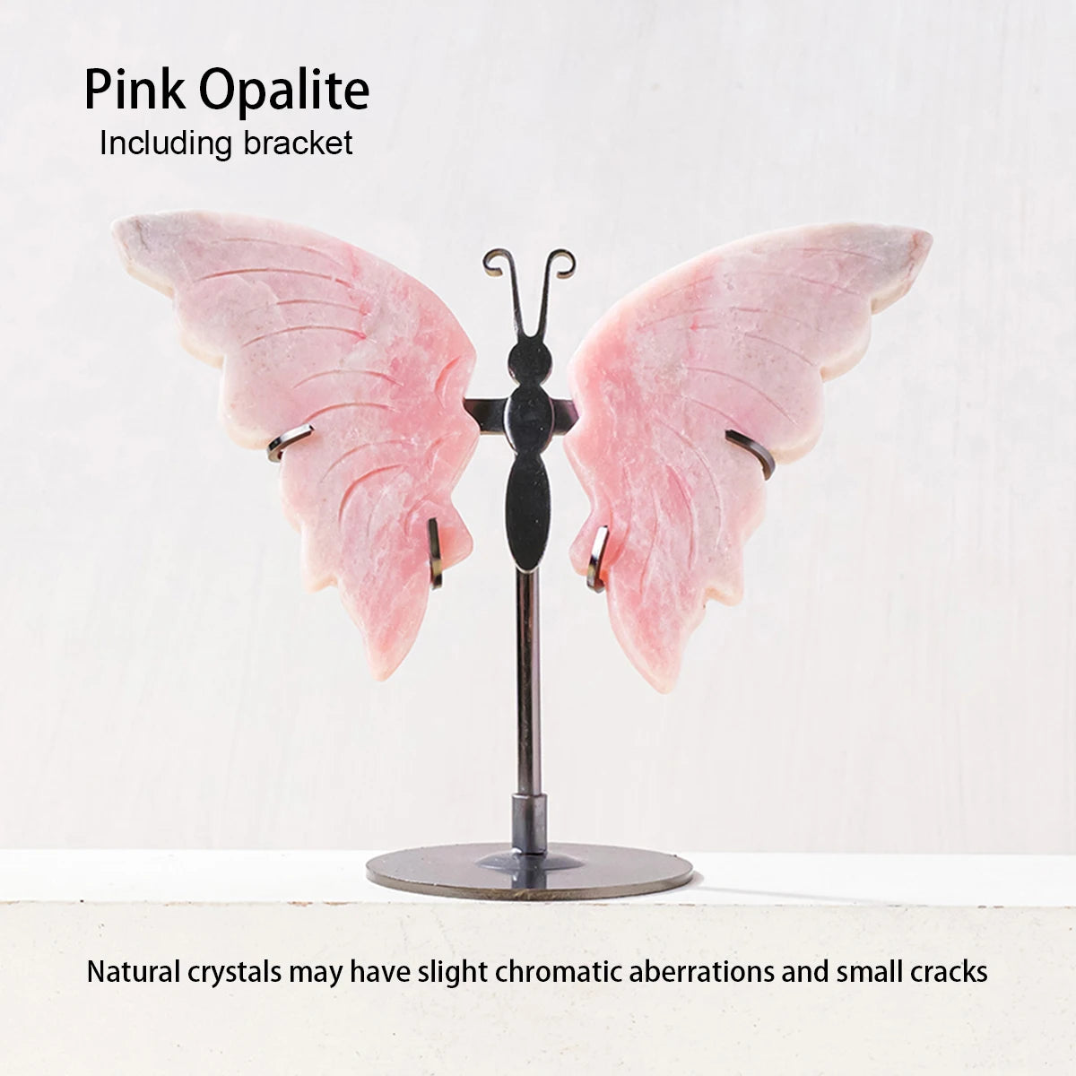 Hand-Carved Natural Amethyst Crystal Butterfly Desk Ornament