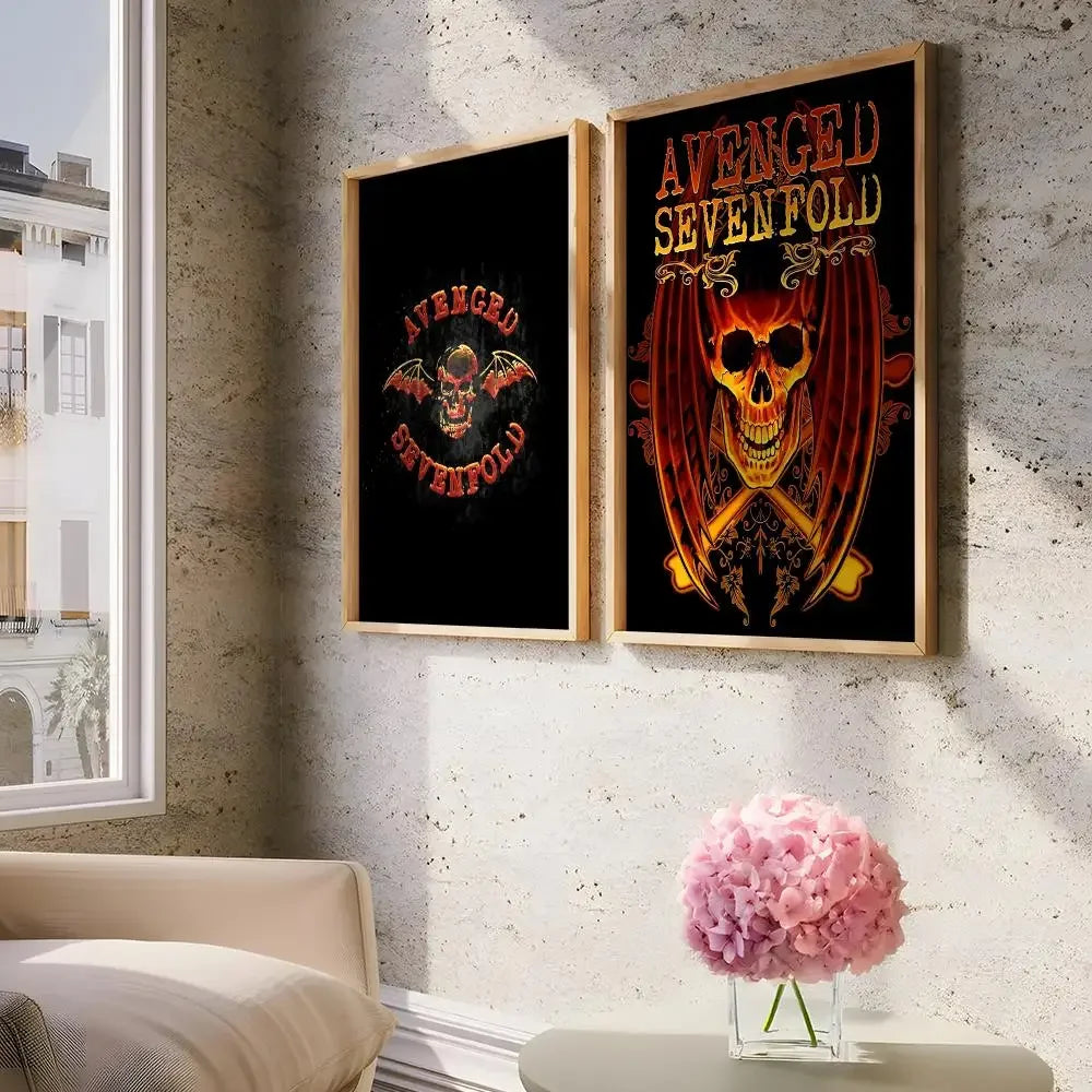 Avenged Sevenfold Band Art Canvas Poster - Eco-Friendly Waterproof Wall Decor