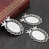 Vintage Style Cameo Pendant Bases with Ornate Gold or Silver Finish