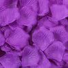 Close-up of vibrant purple silk rose petals for weddings and special events