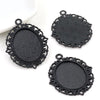 Vintage Style Cameo Pendant Bases with Ornate Gold or Silver Finish