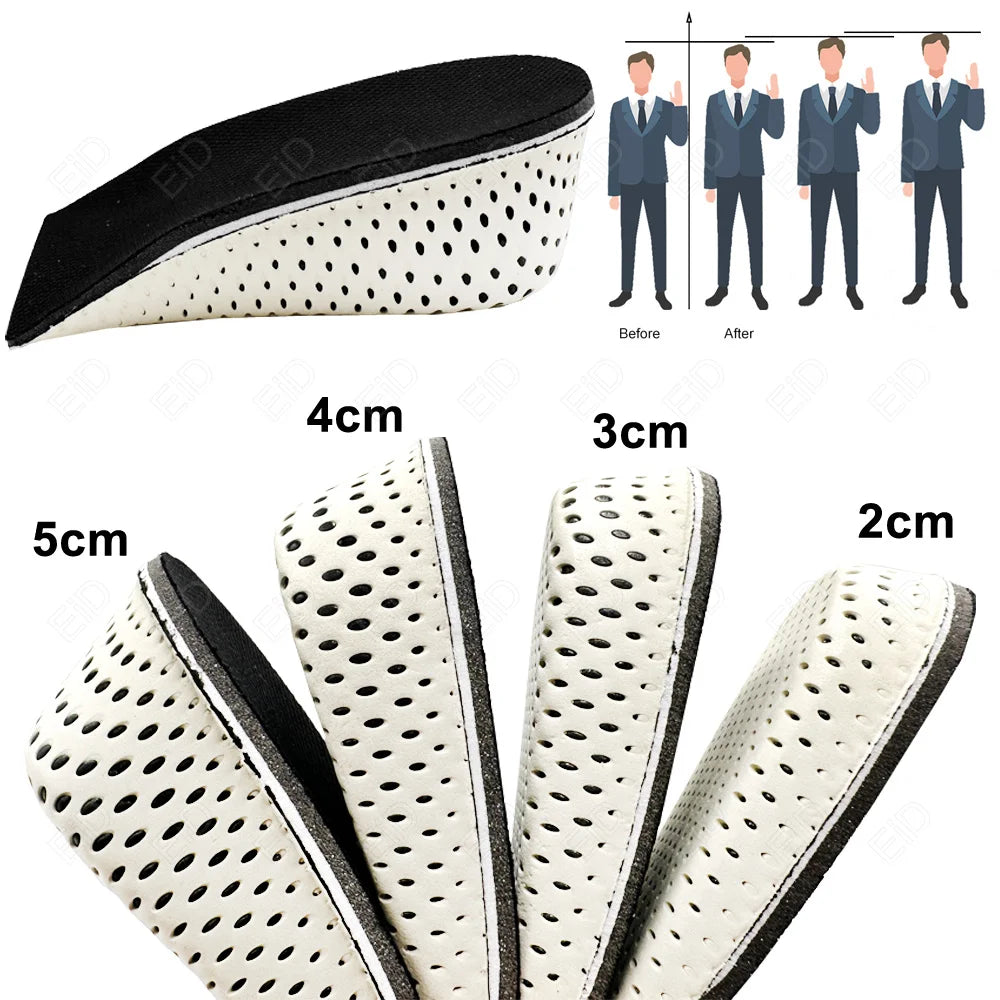 Invisible Height Increase Shoe Insoles with Arch Support