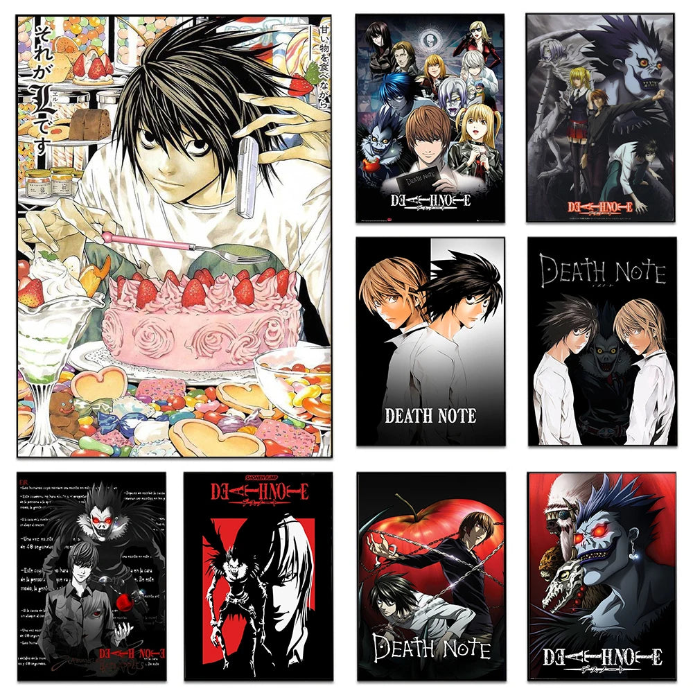Death Note Anime Canvas Wall Art - Yagami Light Poster
