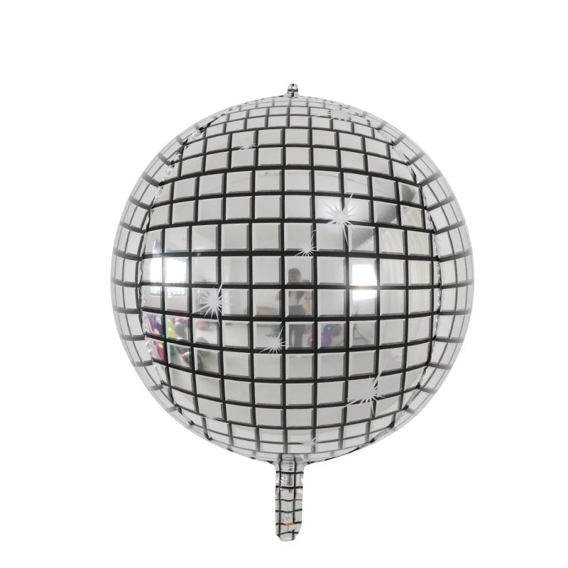 Chrome silver metallic balloon garland arch kit shaped like a sphere