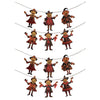 Vintage Wooden Halloween Garland Set (6 Pcs)