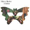 A set of 10 masks featuring characters from Masha and Bear for party decor.