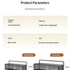 Black and white storage baskets for dormitories and bunk beds shown in various sizes and fits