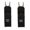 Black lazy belt with a metal hook and elastic waistband