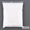 A white plastic bag filled with candle wax and sand pigment.
