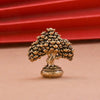 Brass fortune tree ornament featuring detailed foliage and ingot accents.